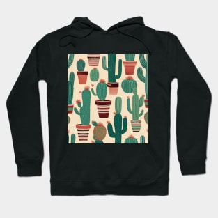 Boho Chic Minimalist Southwestern Succulent Plant Cactus Hoodie